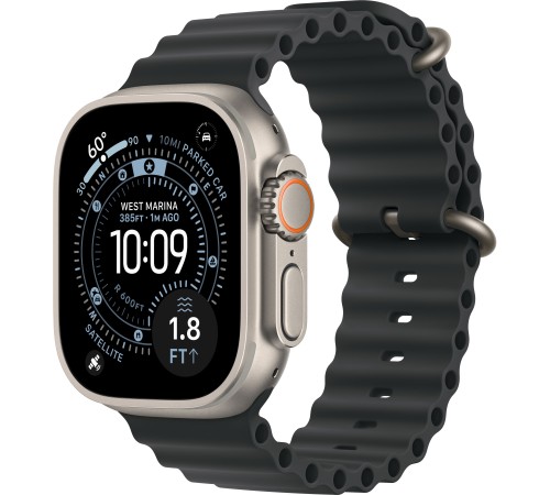 Apple Watch Ultra 3 (2025) Natural Titanium Black Ocean band 