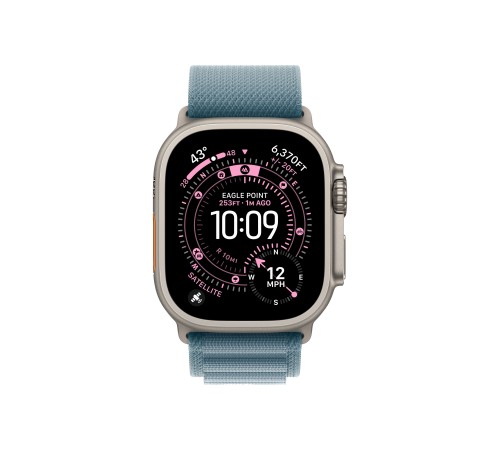 Apple Watch Ultra 3 (2025) Natural Titanium Light Blue Alpine loop