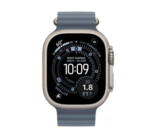 Apple Watch Ultra 3 (2025) Natural Titanium Anchor Blue Ocean band 