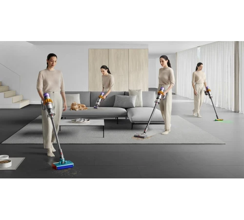 Пылесос Dyson V15s Detect submarine (SV47), yellow/nickel