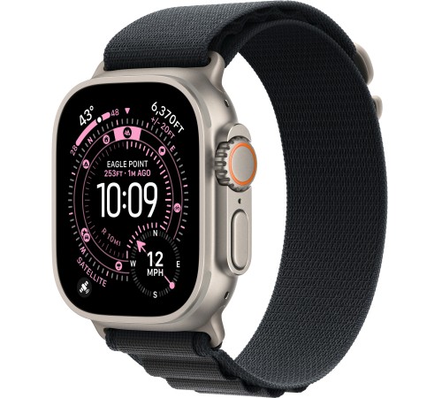 Apple Watch Ultra 3 (2025) Natural Titanium Black Alpine loop