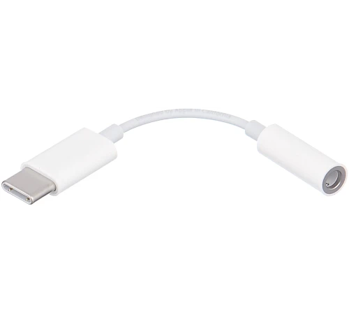 Переходник Apple MU7E2ZM/A mini-Jack 3.5 USB Type-C белый
