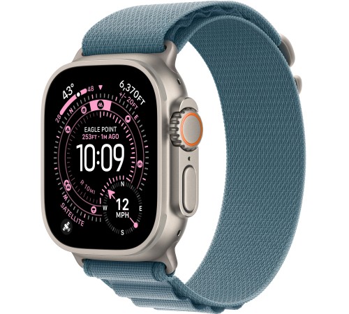Apple Watch Ultra 3 (2025) Natural Titanium Light Blue Alpine loop