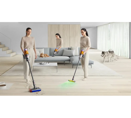 Пылесос Dyson V12s Detect slim submarine (SV46), yellow/nickel