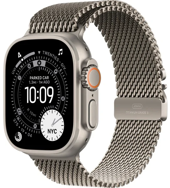 Apple Watch Ultra 3 (2025) Natural Titanium + Titanium Milanese Loop
