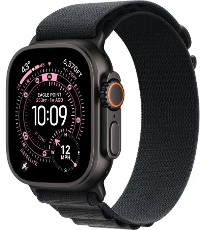 Alpine Loop Apple Watch Ultra 3 (2025) Black Titanium Black Alpine loop 