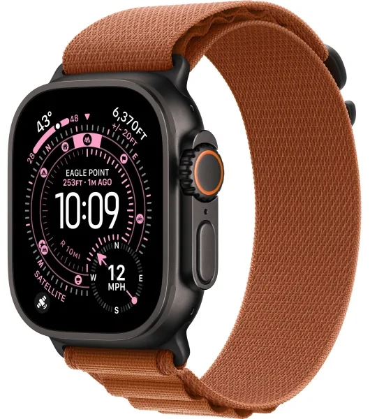 Apple Watch Ultra 3 (2025) Black Titanium Terra Cotta Alpine loop