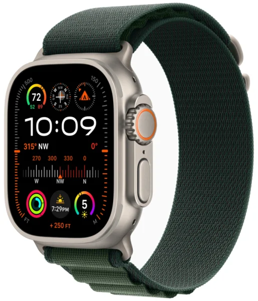 Apple Watch Ultra 2 Natural (2024) Alpine Loop Dark Green