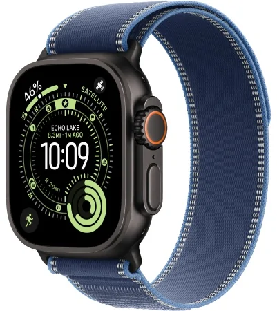 Trail Loop Apple Watch Ultra 3 (2025) Black Titanium Blue/Bright Blue Trail Loop 