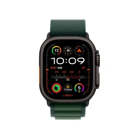 Alpine Loop Apple Watch Ultra 2 Black (2024) Alpine Loop Dark Green 