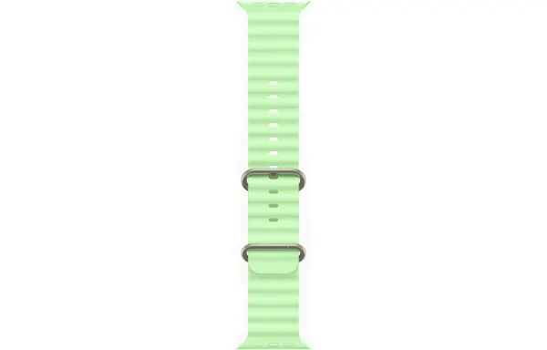 Ocean Band Apple Watch Ultra 3 (2025) Natural Titanium Neon Green Ocean band  