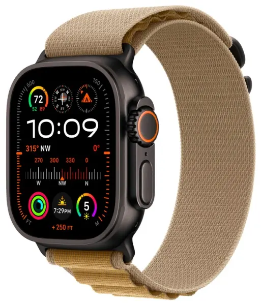 Apple Watch Ultra 2 Black (2024) Alpine Loop Tan