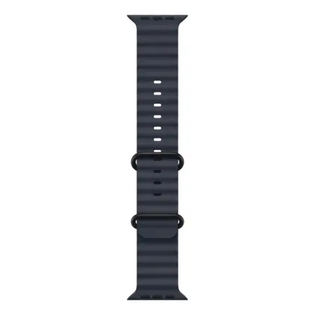 Ocean Band Apple Watch Ultra 2 Black (2024) Navy Ocean Band 