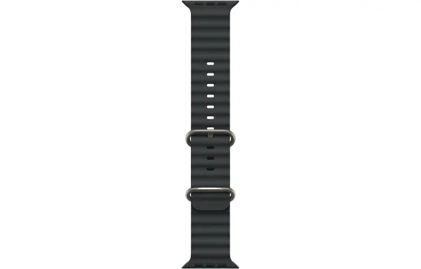 Ocean Band Apple Watch Ultra 3 (2025) Natural Titanium Black Ocean band  