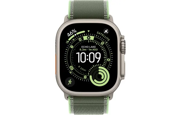Trail Loop Apple Watch Ultra 3 (2025) Natural Titanium Green/Neon Trail Loop 