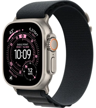 Alpine Loop Apple Watch Ultra 3 (2025) Natural Titanium Black Alpine loop 