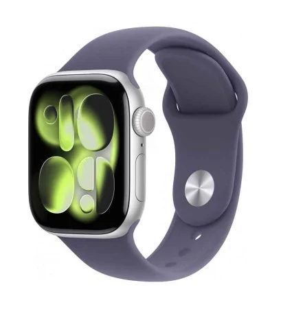 46mm Apple Watch 11 46мм silver aluminium Sport Band purple fog 