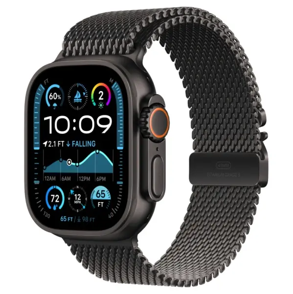 Apple Watch Ultra 2 Black (2024) Black Titanium Milanese Loop
