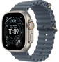 Ocean Band Apple Watch Ultra 3 (2025) Natural Titanium Anchor Blue Ocean band  