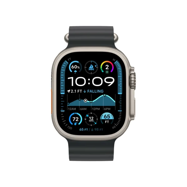 Ocean Band Apple Watch Ultra 2 Natural (2024) Black Ocean Band 