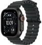 Ocean Band Apple Watch Ultra 3 (2025) Black Titanium Black Ocean band 