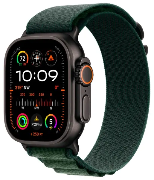 Apple Watch Ultra 2 Black (2024) Alpine Loop Dark Green