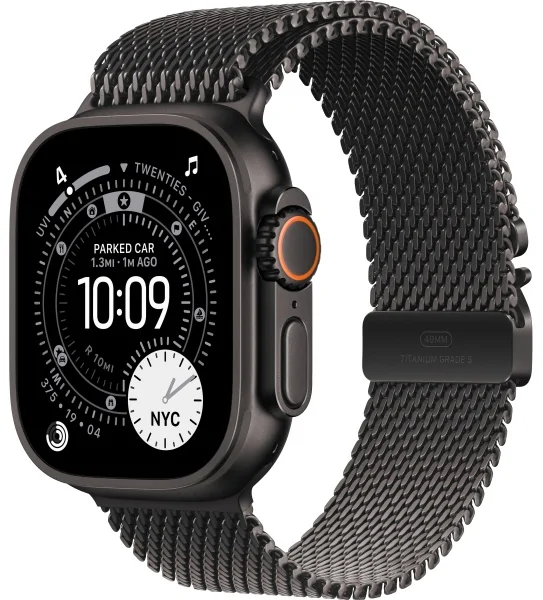 Apple Watch Ultra 3 (2025) Black Titanium + Titanium Milanese Loop