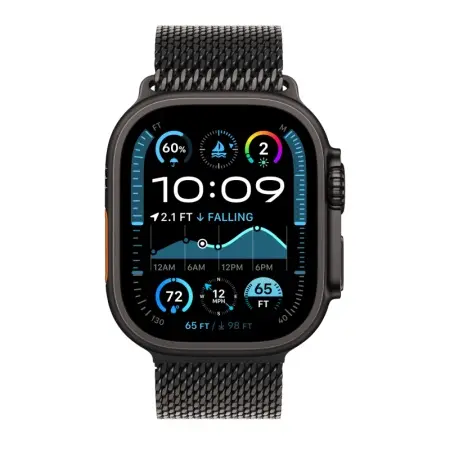 Titanium Milanese Loop Apple Watch Ultra 2 Black (2024) Black Titanium Milanese Loop 