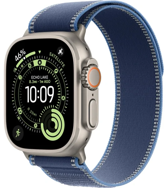 Apple Watch Ultra 3 (2025) Natural Titanium Blue/Bright Blue Trail Loop