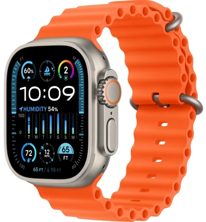 Ocean Band Apple Watch Ultra 2 Orange Ocean Band 
