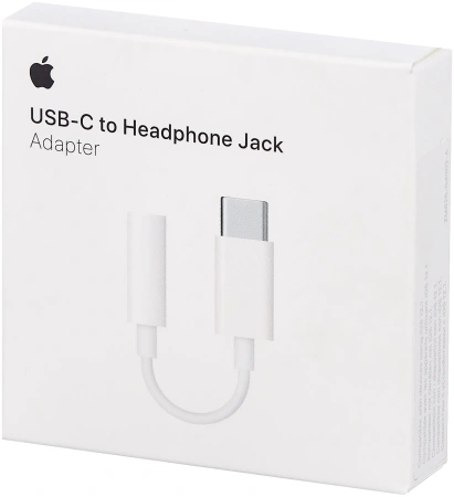 Переходник Apple MU7E2ZM/A mini-Jack 3.5 USB Type-C белый