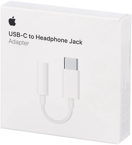 Переходник Apple MU7E2ZM/A mini-Jack 3.5 USB Type-C белый