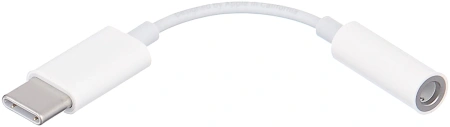 Переходник Apple MU7E2ZM/A mini-Jack 3.5 USB Type-C белый
