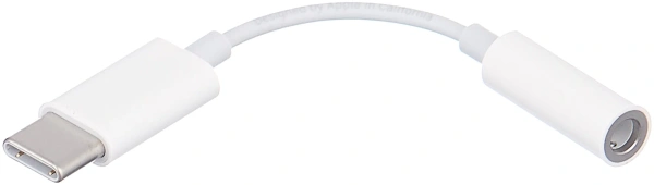 Переходник Apple MU7E2ZM/A mini-Jack 3.5 USB Type-C белый